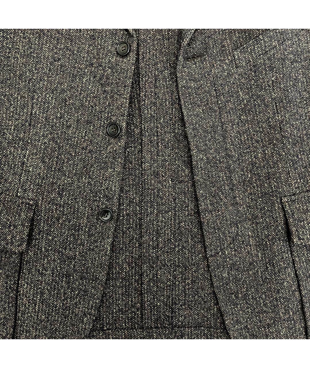 COMME DES GARÇONS Коричневый хлопковый пиджак, фото 5