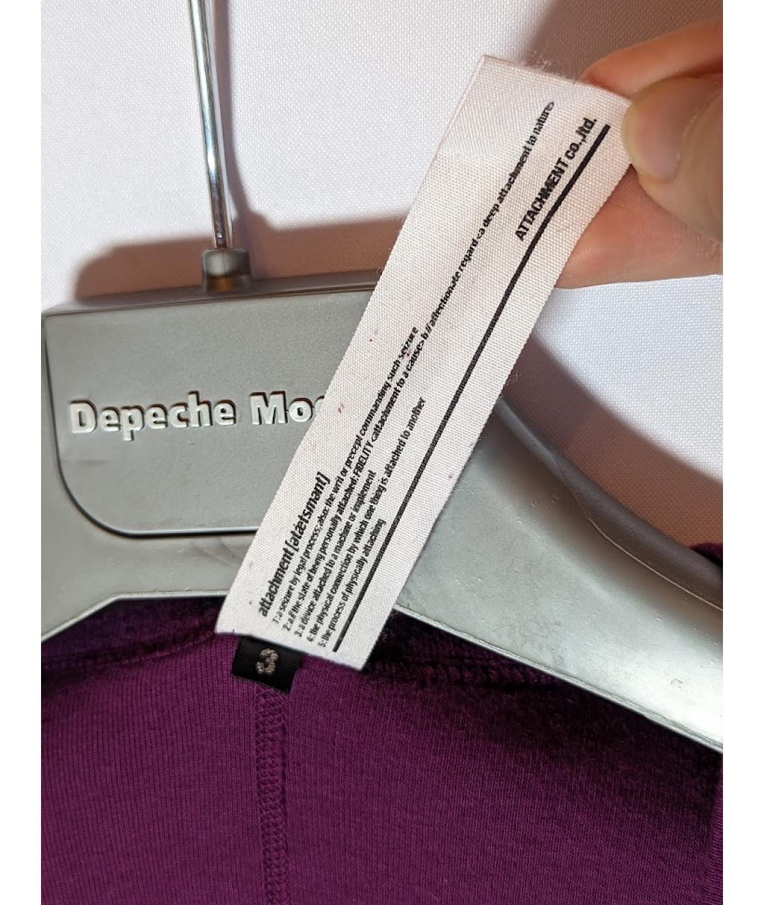 ATTACHMENT Фиолетовая хлопковая футболка, фото 6