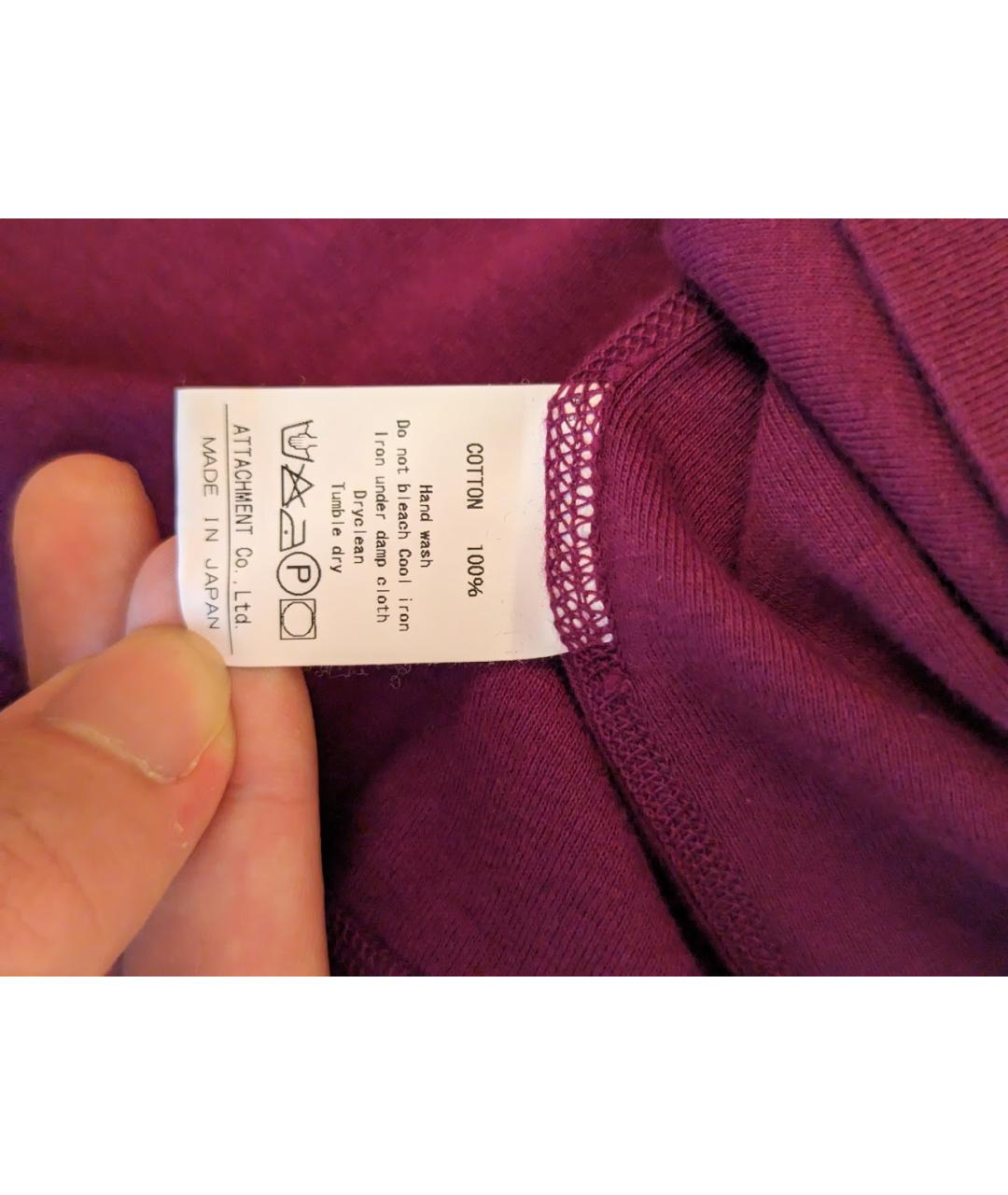 ATTACHMENT Фиолетовая хлопковая футболка, фото 7