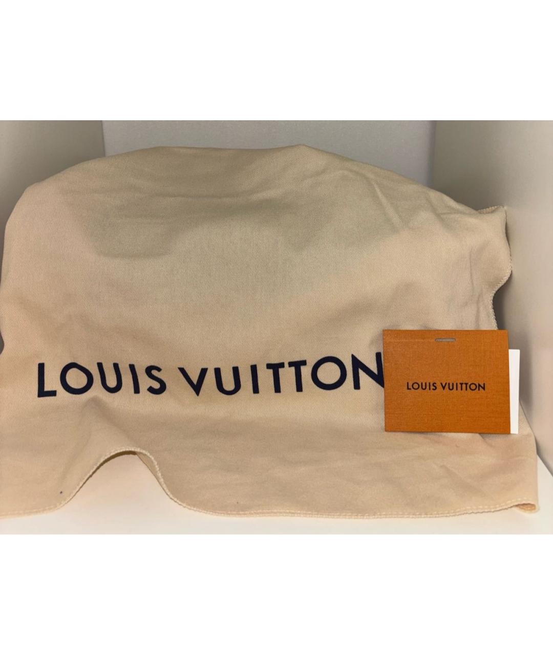 LOUIS VUITTON Черная кожаная барсетка, фото 8