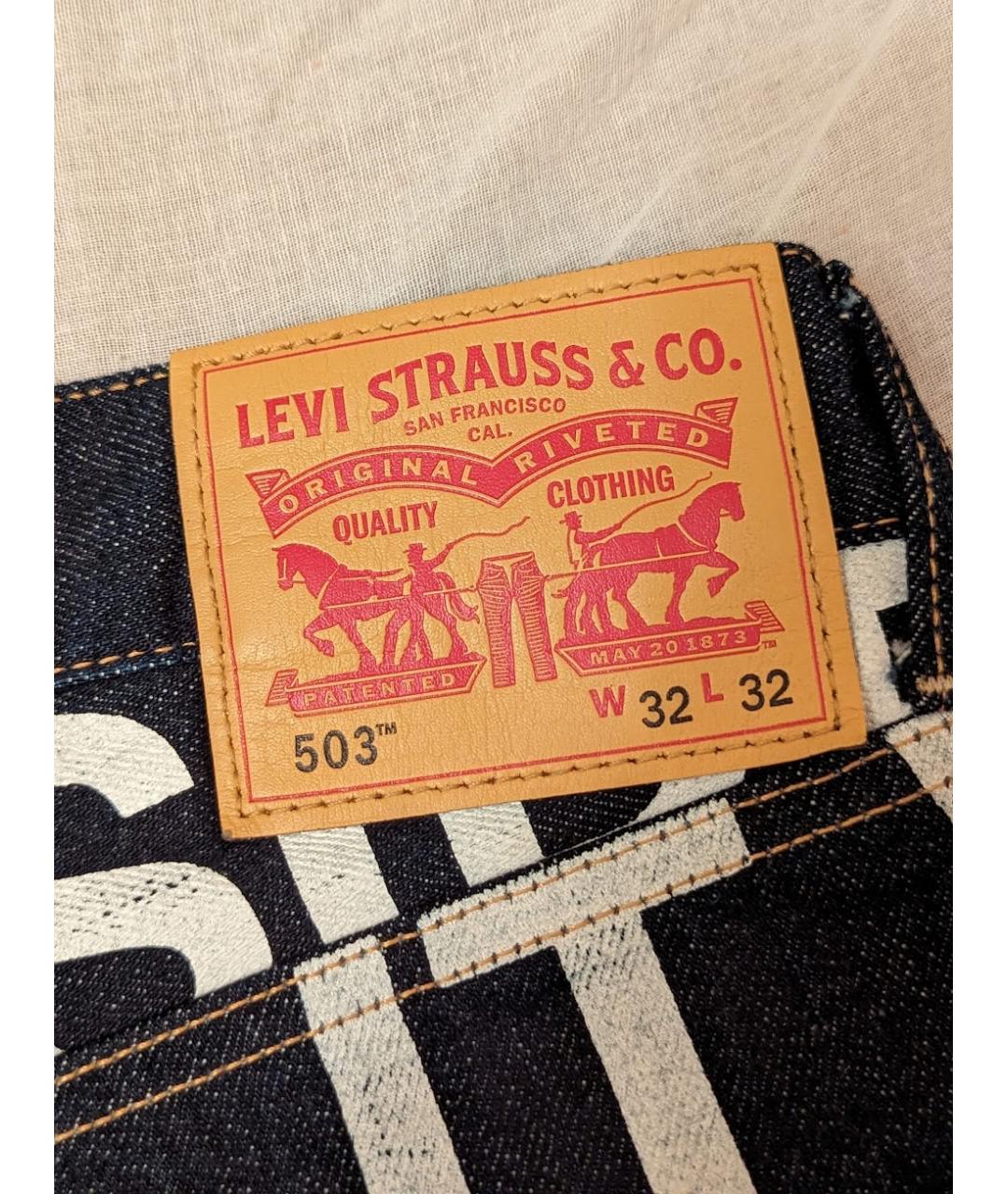 JUNYA WATANABE Темно-синие хлопковые прямые джинсы, фото 5