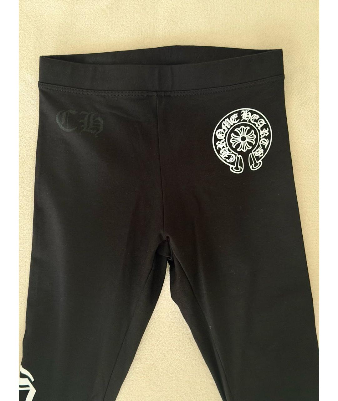 CHROME HEARTS Черные полиамидовые леггинсы и велосипедки, фото 3