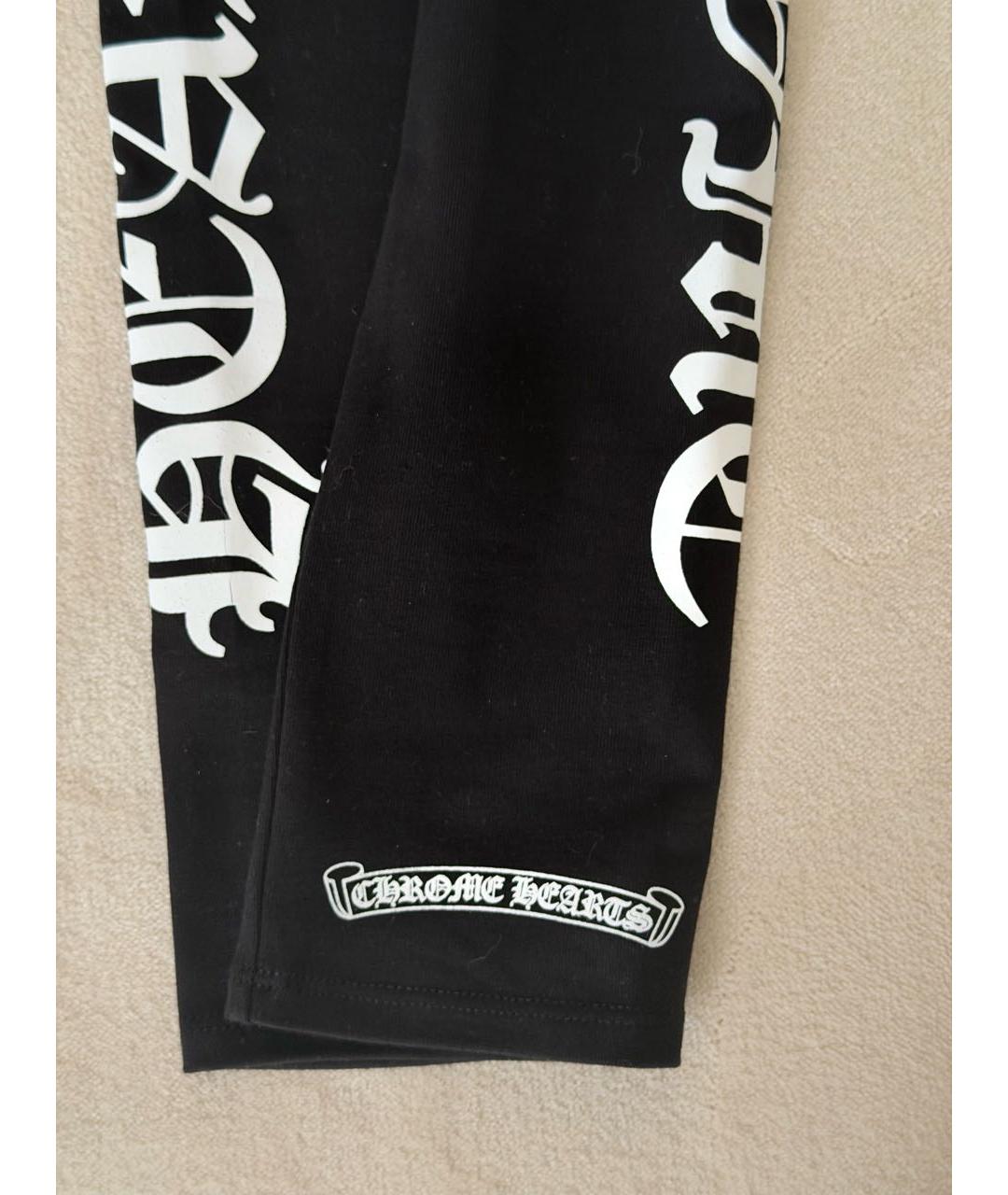 CHROME HEARTS Черные полиамидовые леггинсы и велосипедки, фото 4