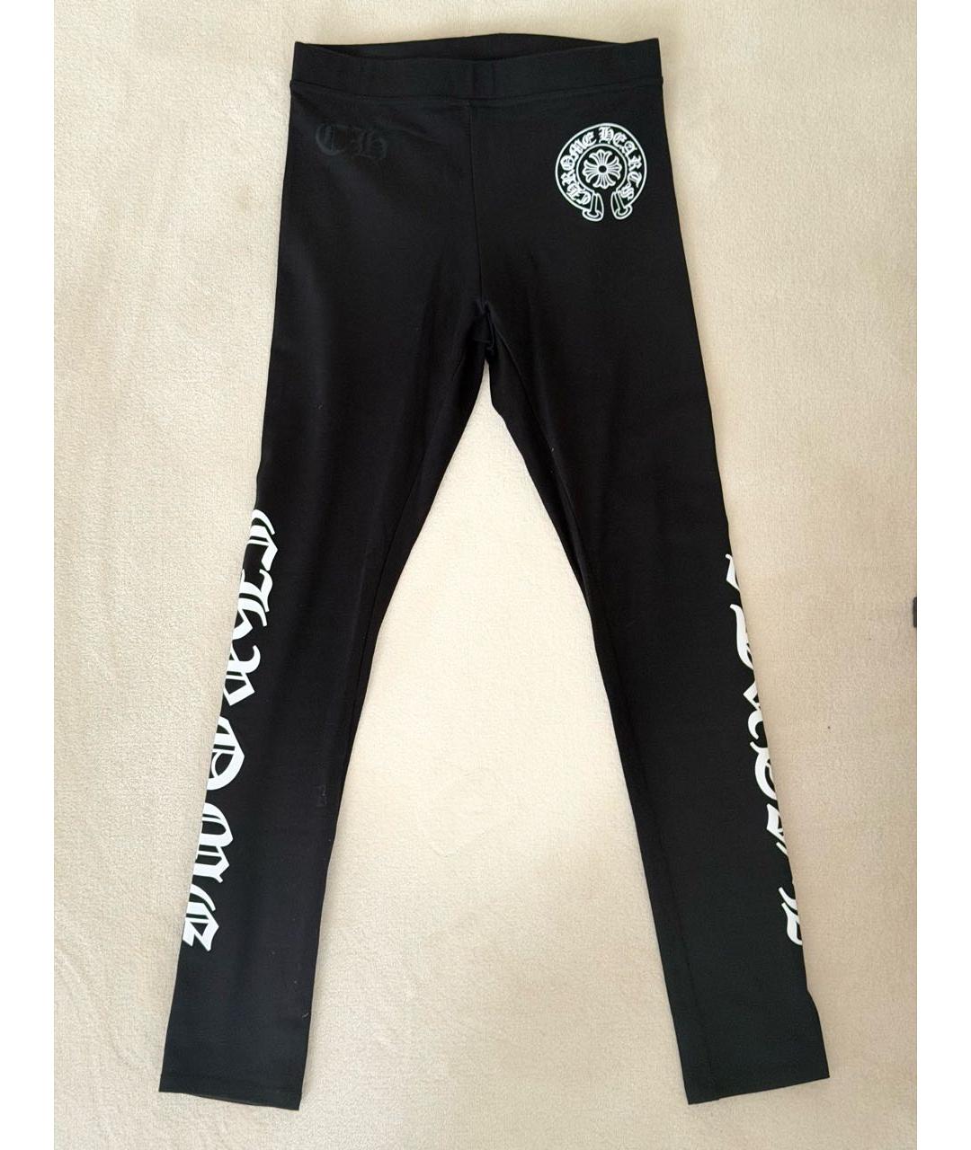 CHROME HEARTS Черные полиамидовые леггинсы и велосипедки, фото 6