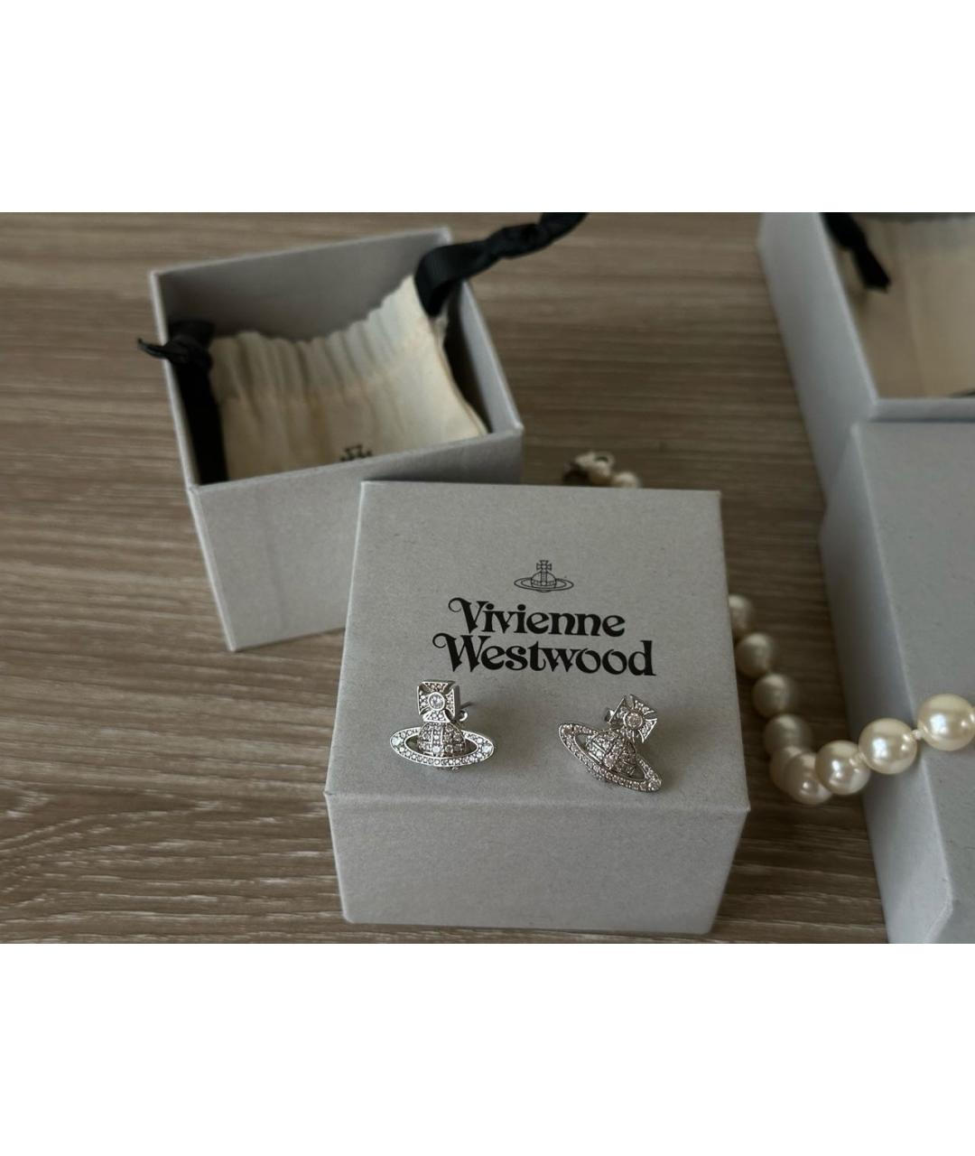 VIVIENNE WESTWOOD Серебряные металлические серьги, фото 5