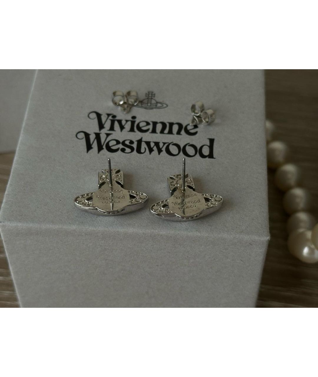 VIVIENNE WESTWOOD Серебряные металлические серьги, фото 3