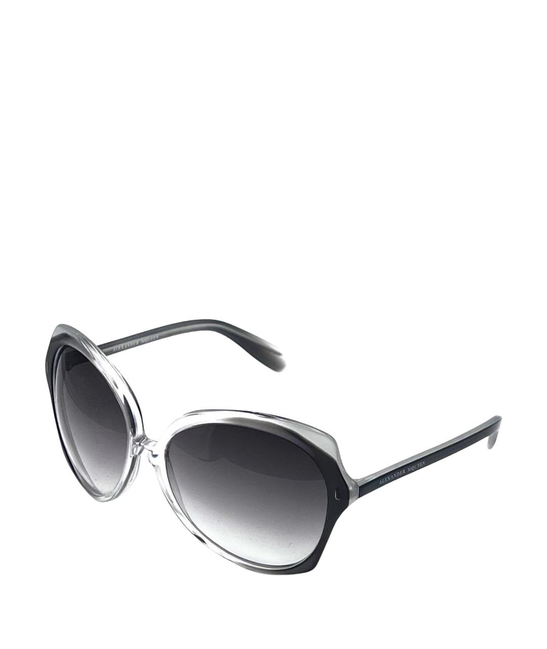 ALEXANDER MCQUEEN Серые пластиковые солнцезащитные очки, фото 1
