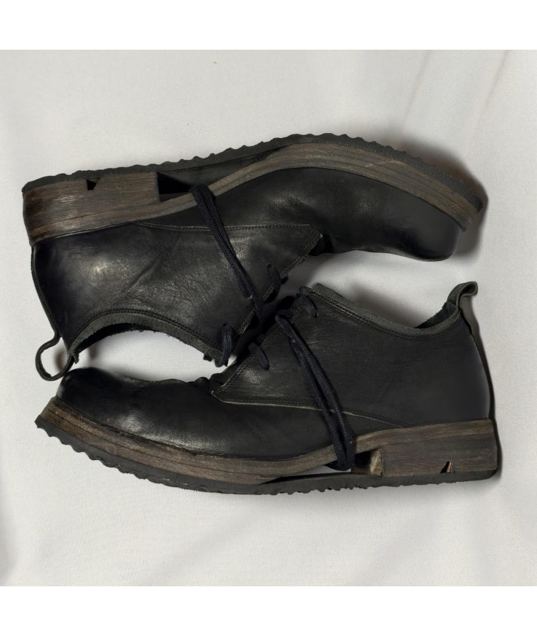 BORIS BIDJAN Черные кожаные туфли, фото 4