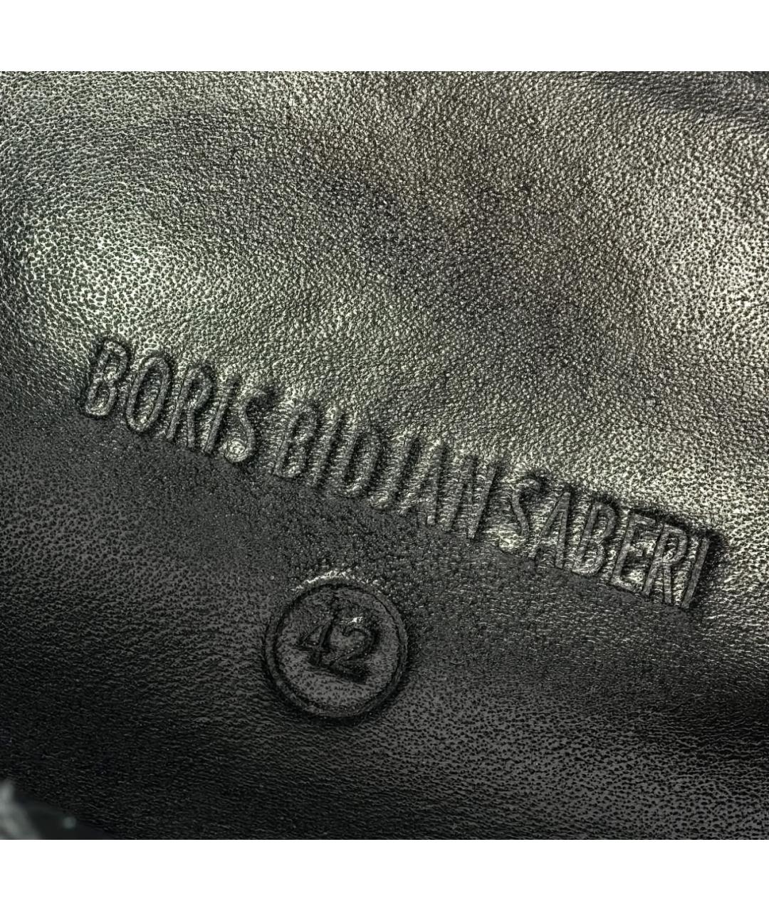 BORIS BIDJAN Черные кожаные туфли, фото 9