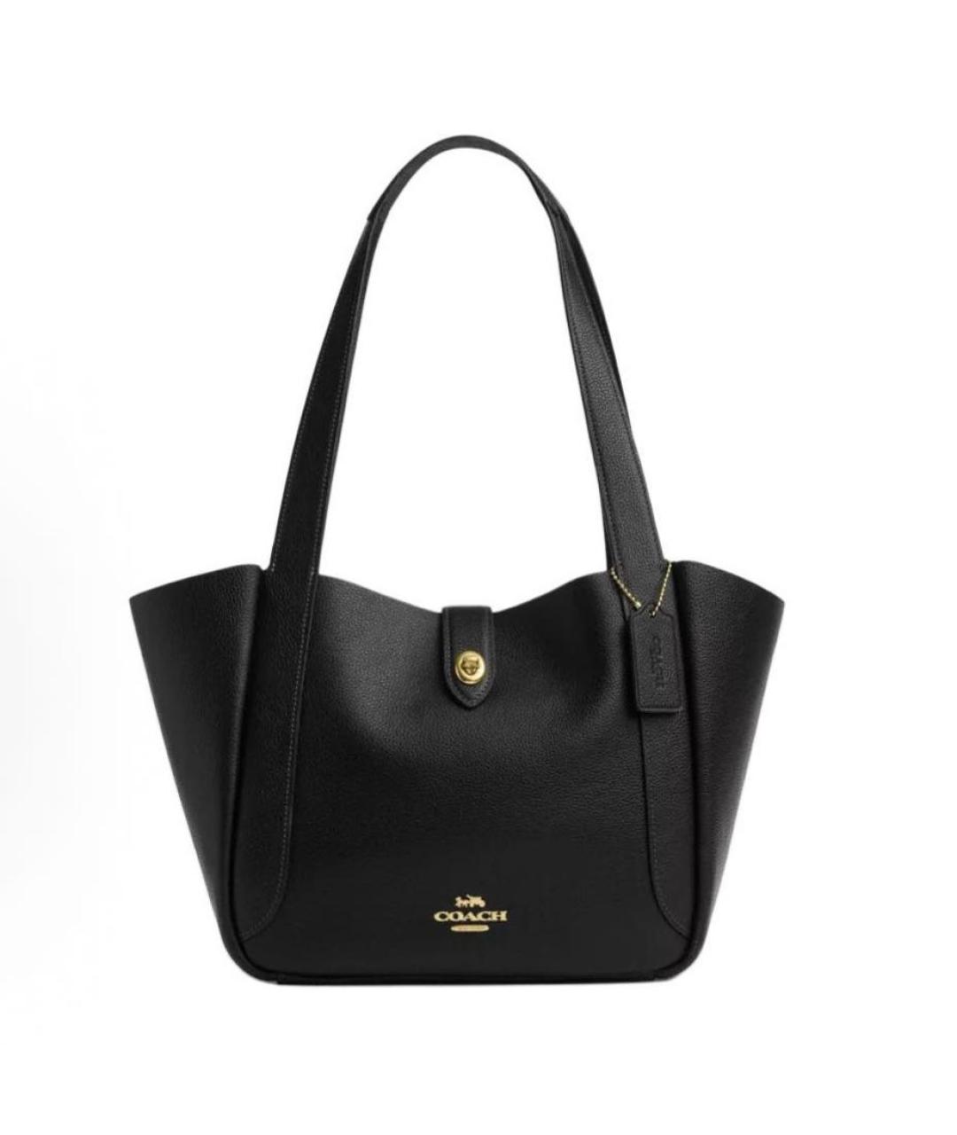COACH Черная кожаная сумка тоут, фото 1