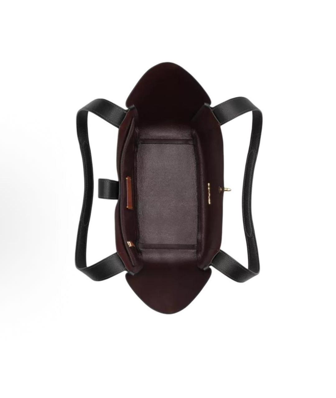 COACH Черная кожаная сумка тоут, фото 3