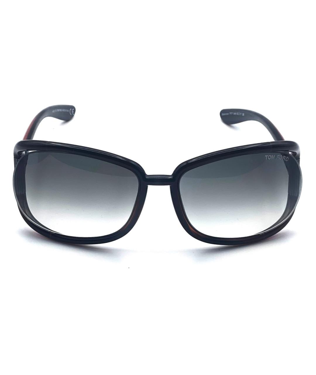 TOM FORD Черные пластиковые солнцезащитные очки, фото 4