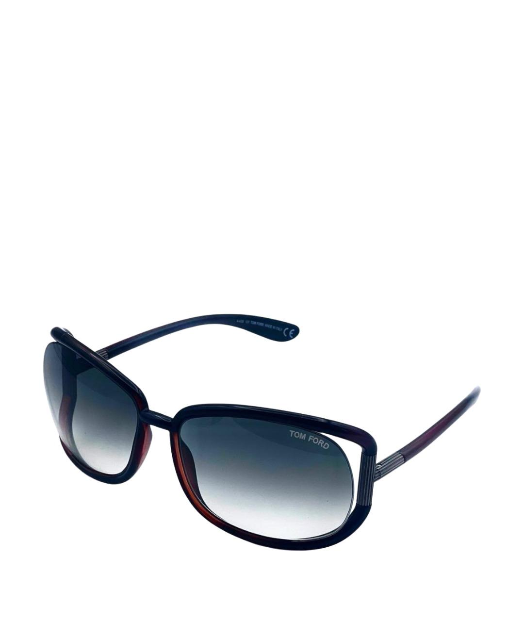 TOM FORD Черные пластиковые солнцезащитные очки, фото 1