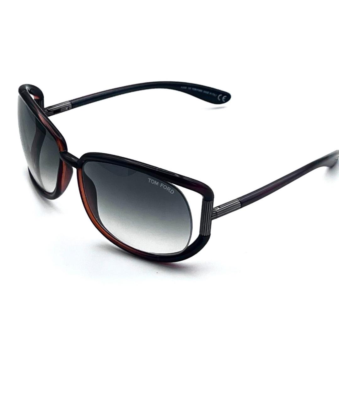 TOM FORD Черные пластиковые солнцезащитные очки, фото 2