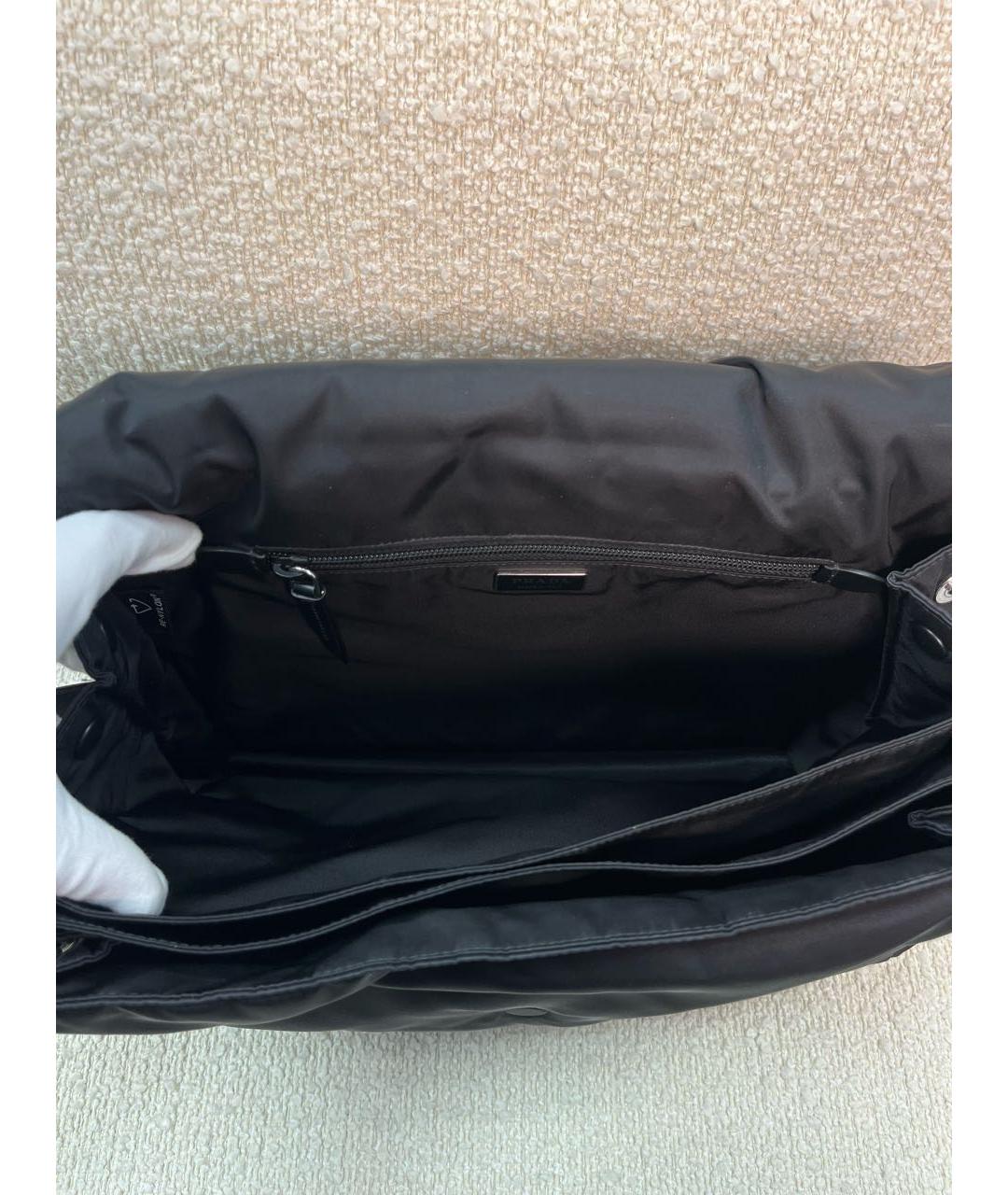 PRADA Черная синтетическая сумка через плечо, фото 4