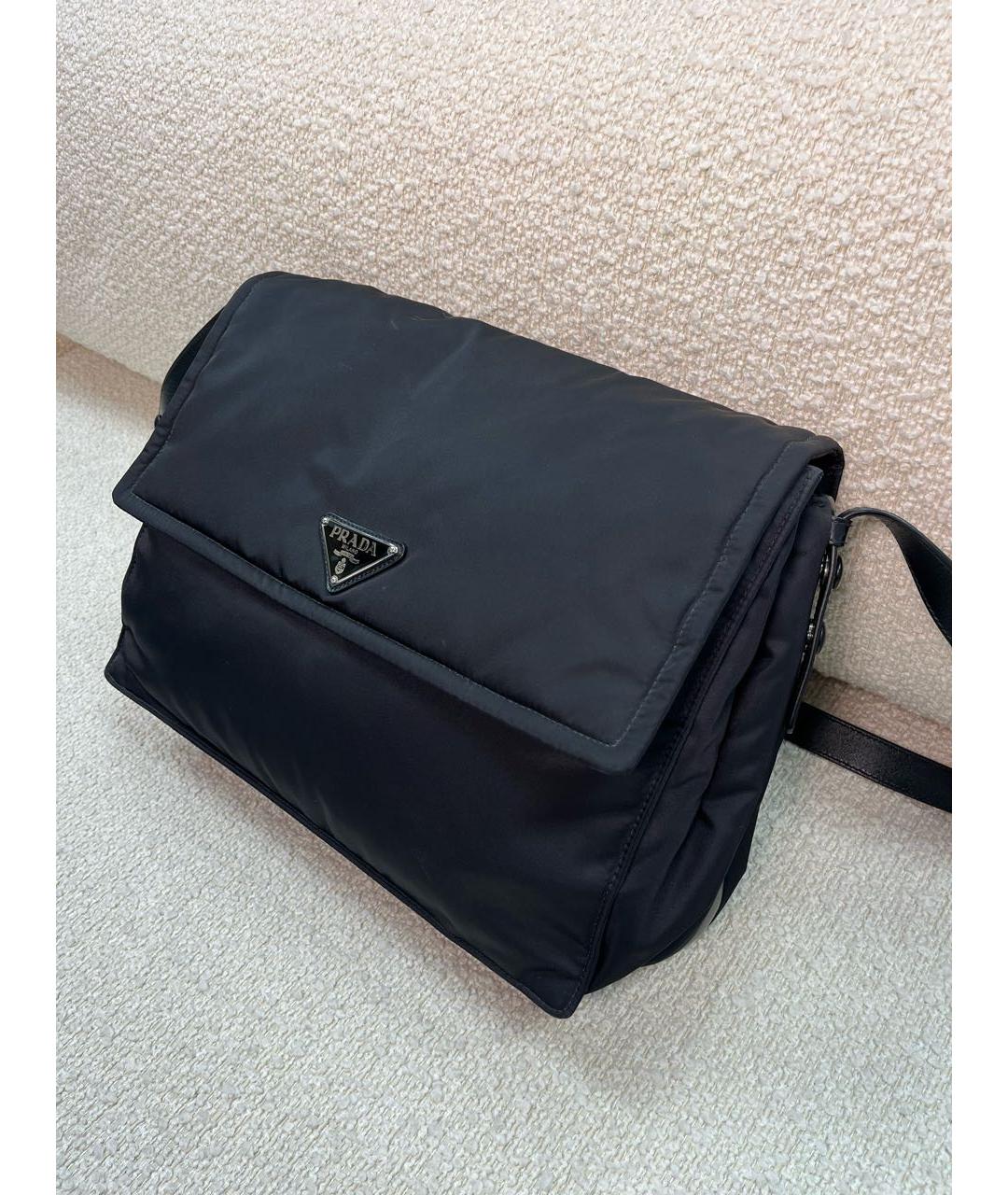 PRADA Черная синтетическая сумка через плечо, фото 5