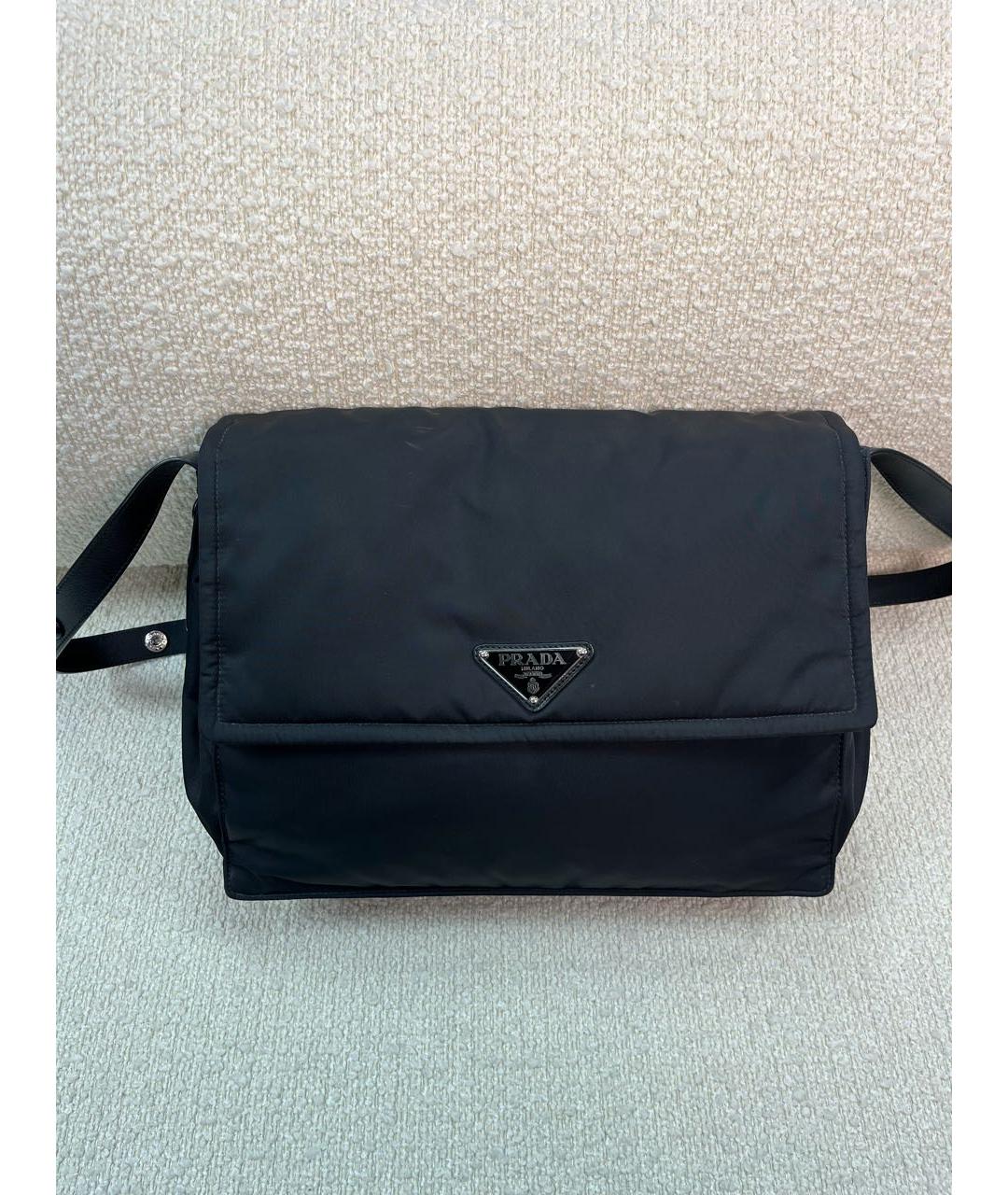 PRADA Черная синтетическая сумка через плечо, фото 9