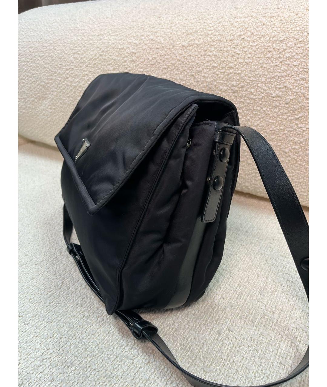 PRADA Черная синтетическая сумка через плечо, фото 7