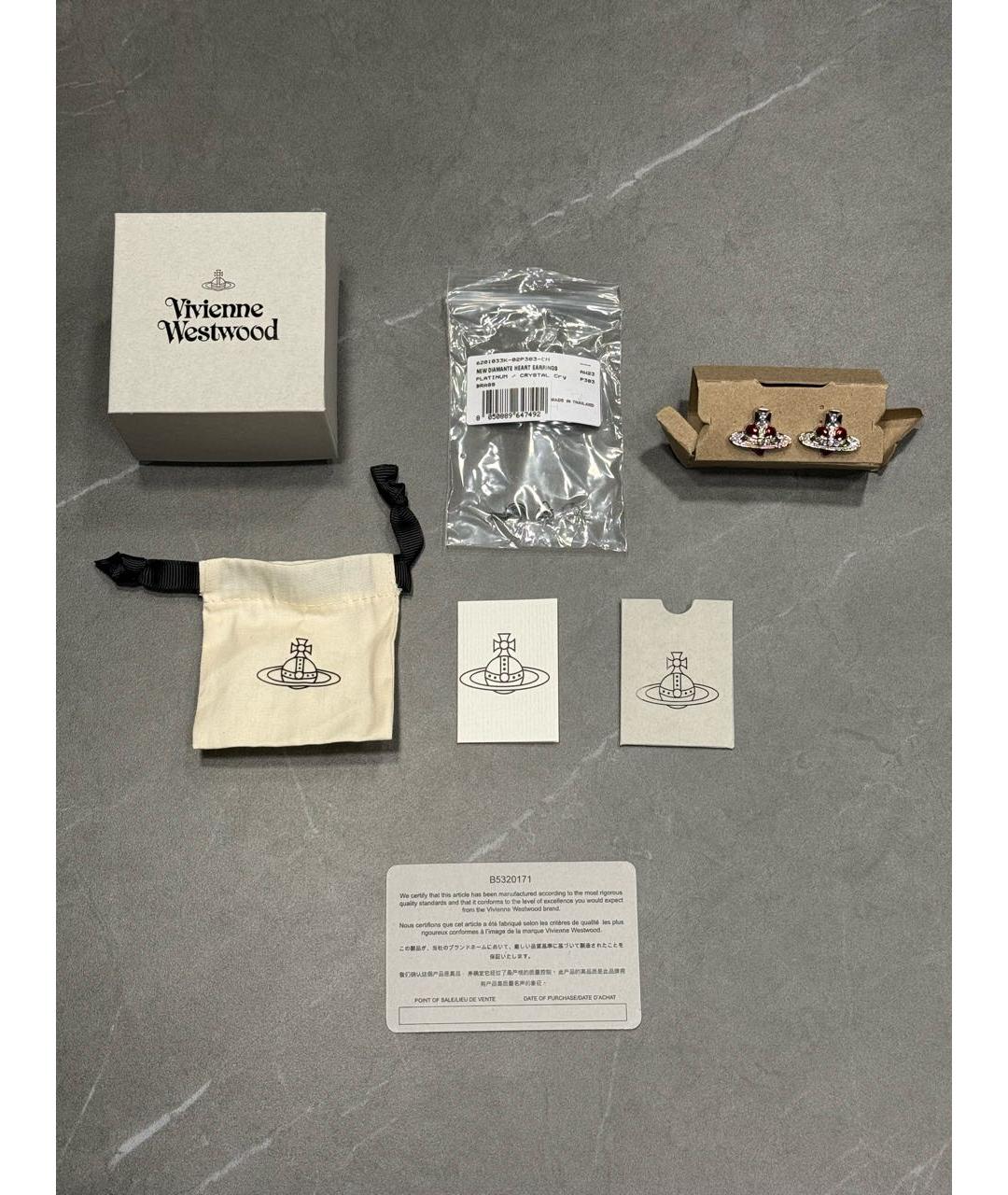 VIVIENNE WESTWOOD Серебряные латунные серьги, фото 5