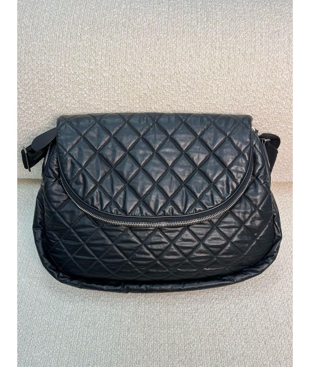 CHANEL Черная тканевая сумка через плечо, фото 9