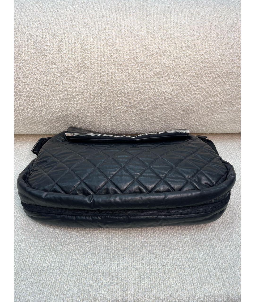 CHANEL Черная тканевая сумка через плечо, фото 8