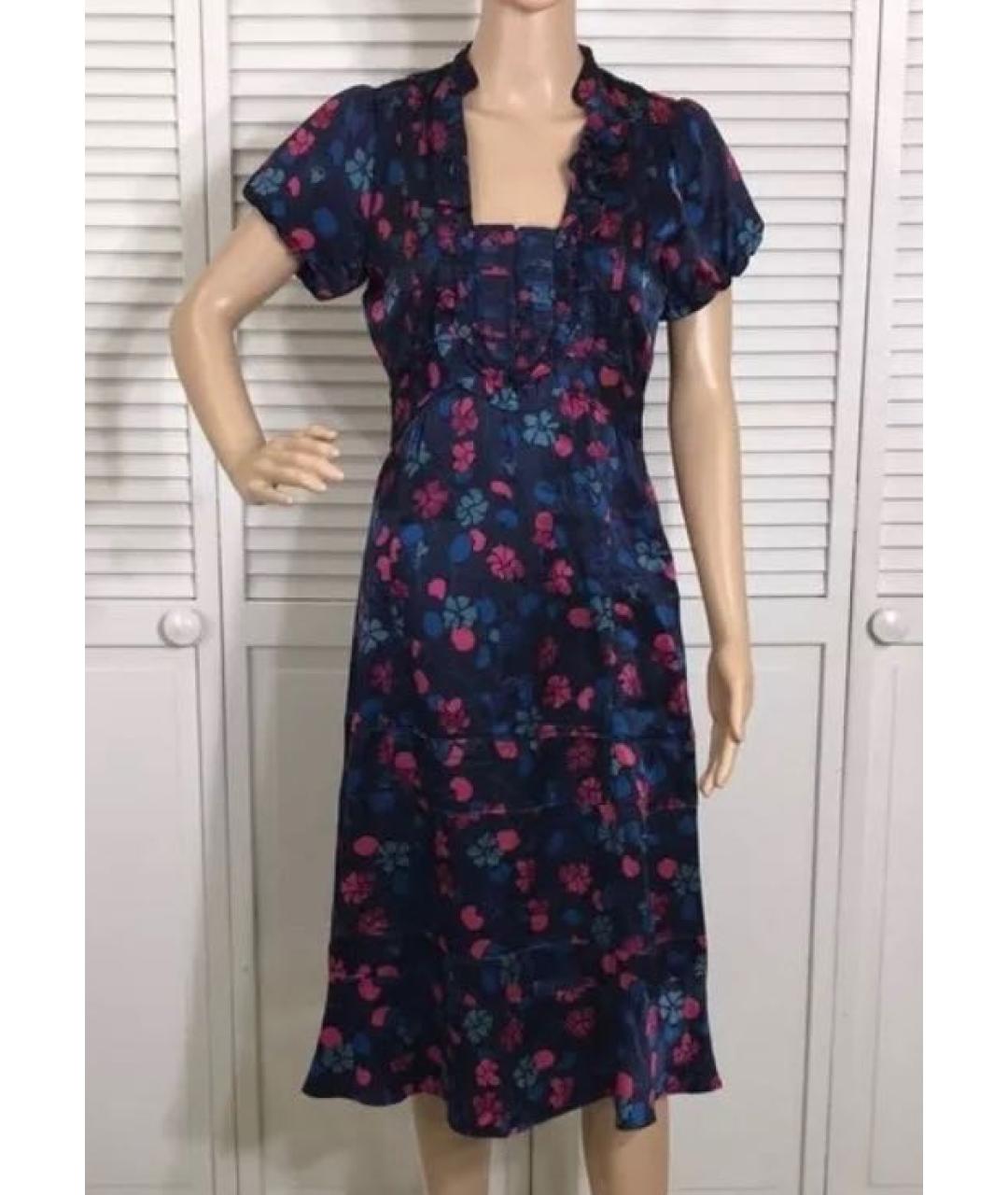 MARC JACOBS Мульти шелковое повседневное платье, фото 8