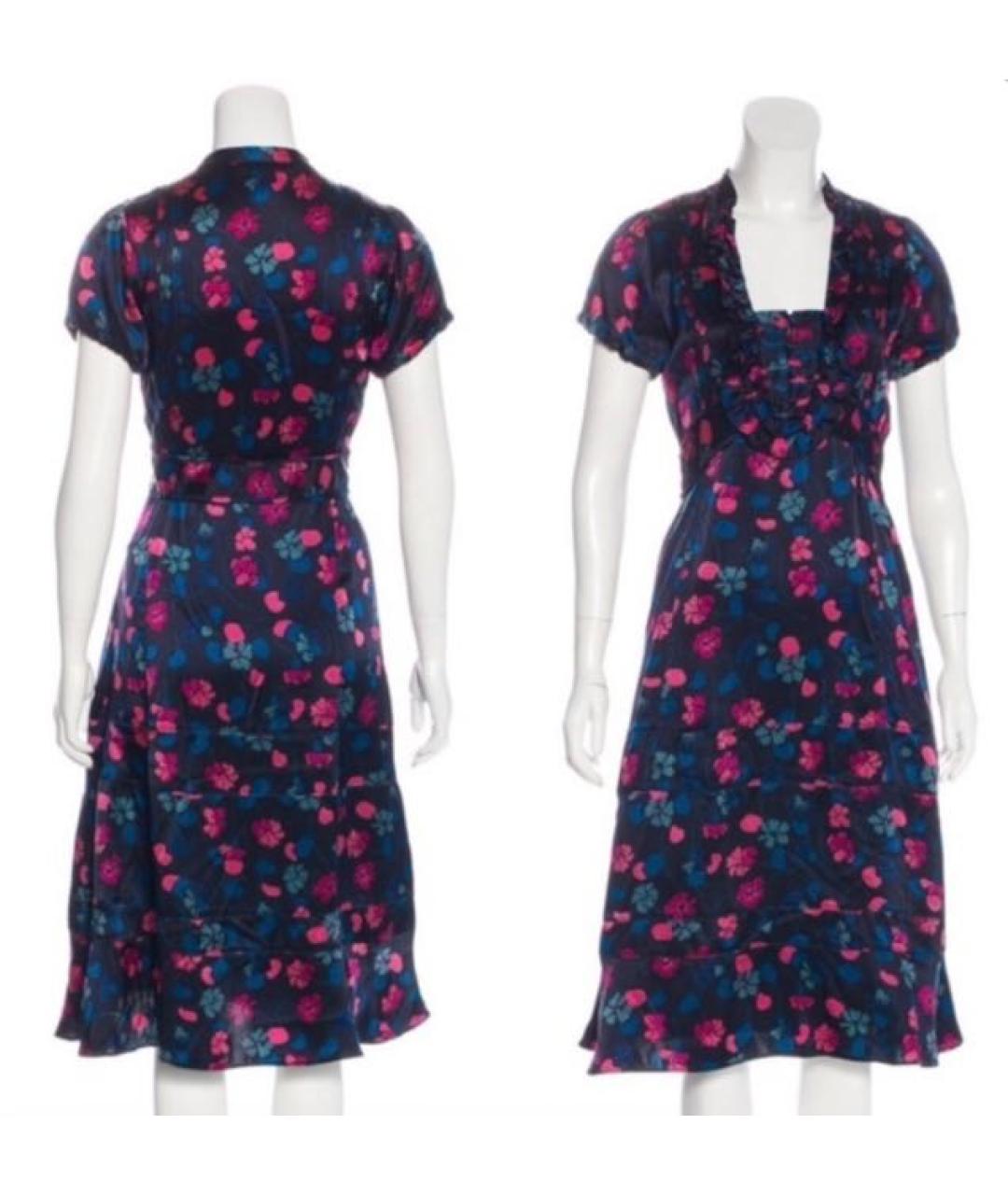 MARC JACOBS Мульти шелковое повседневное платье, фото 7