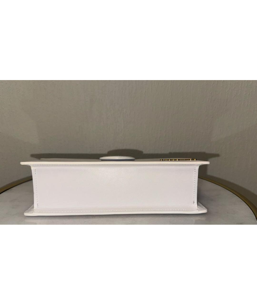 JACQUEMUS Белая кожаная сумка через плечо, фото 6