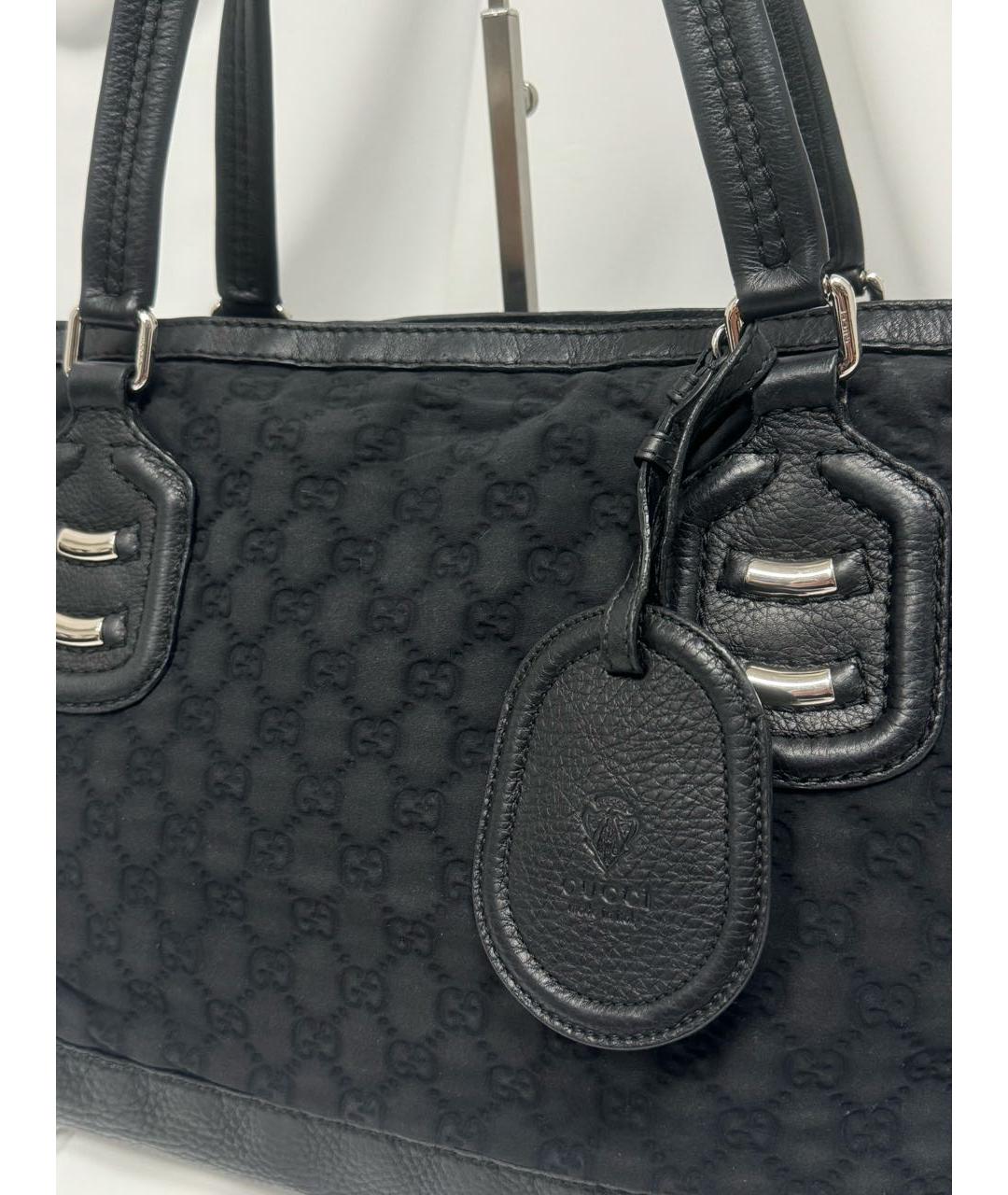 GUCCI Черная тканевая сумка тоут, фото 3
