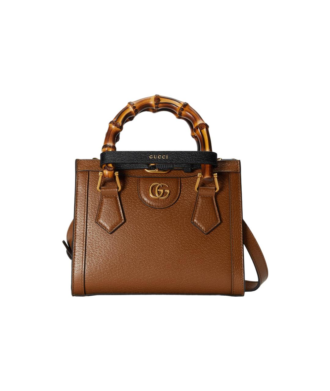 GUCCI Коричневая кожаная сумка через плечо, фото 6