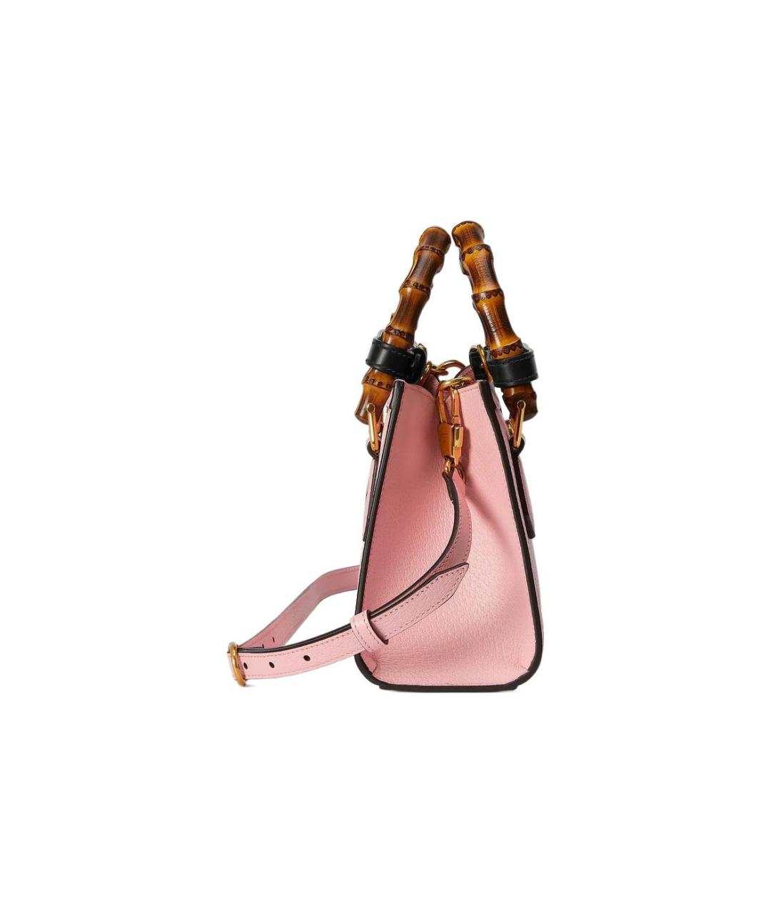 GUCCI Розовая кожаная сумка через плечо, фото 4