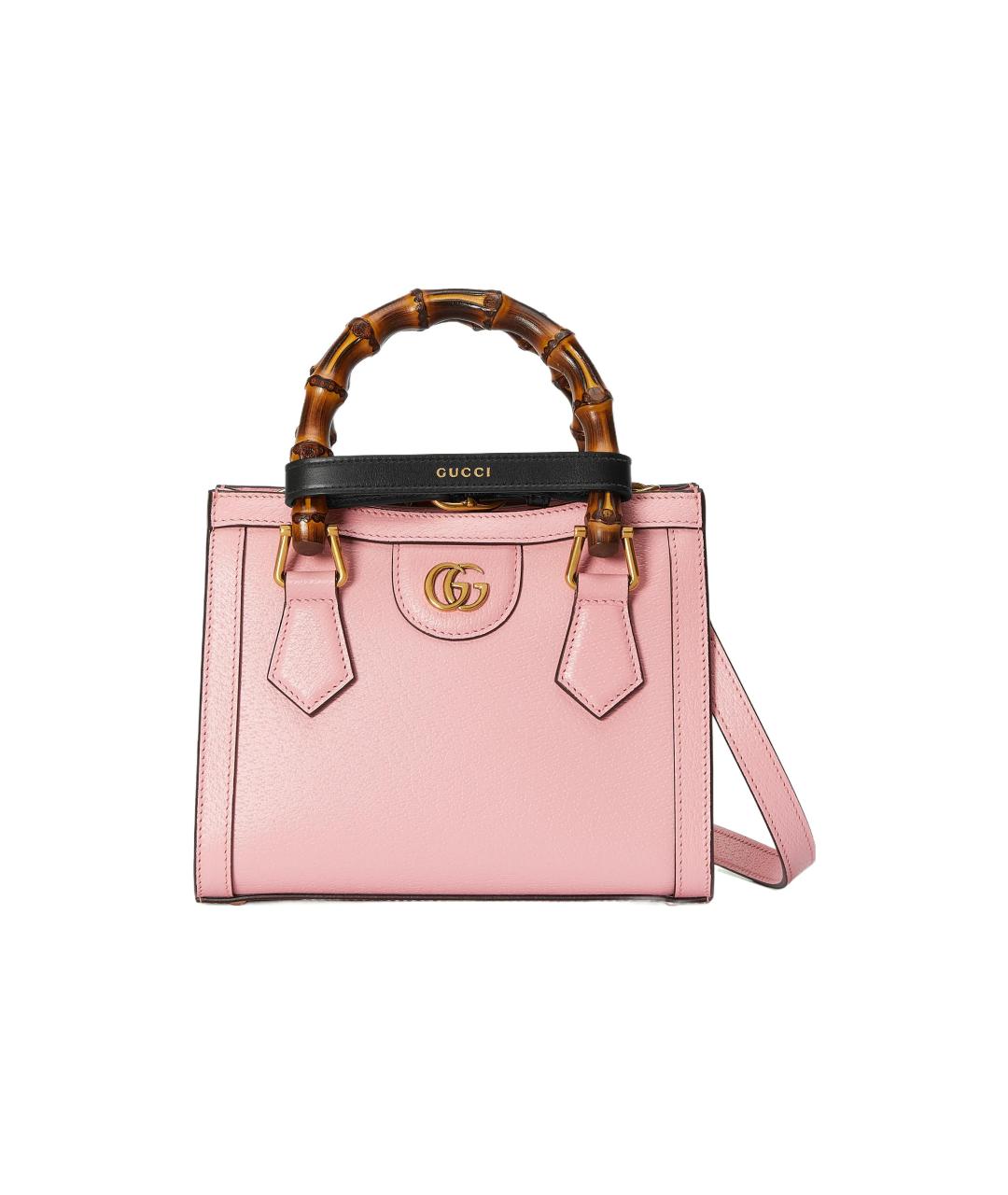 GUCCI Розовая кожаная сумка через плечо, фото 1