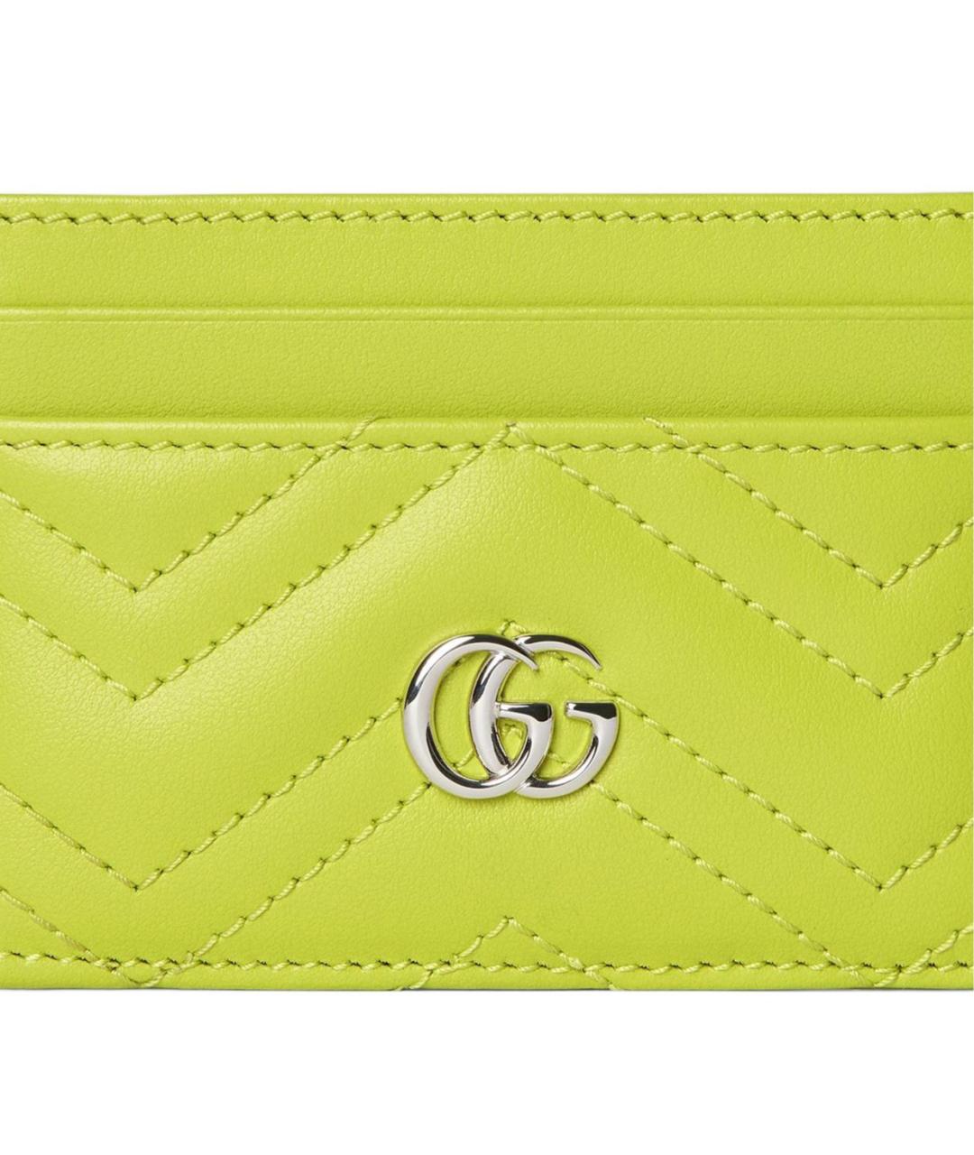 GUCCI Зеленый кожаный кардхолдер, фото 5