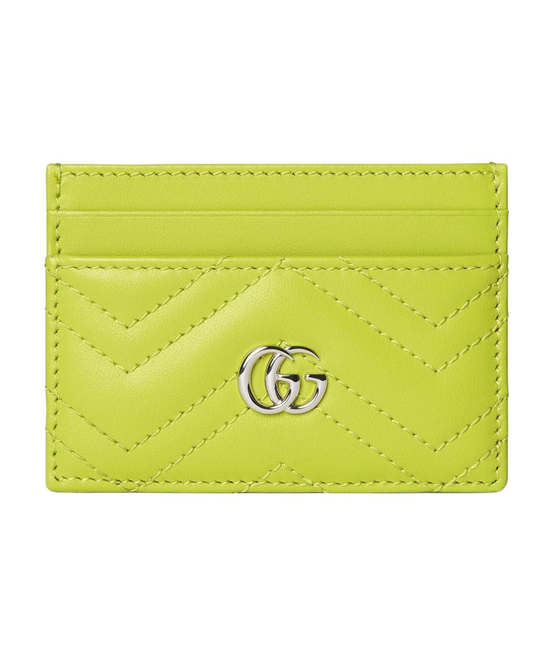 GUCCI Зеленый кожаный кардхолдер, фото 1
