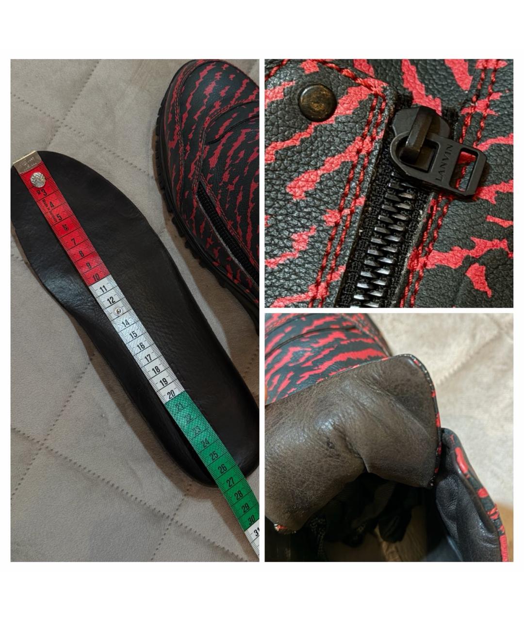 LANVIN Мульти кожаные высокие кроссовки / кеды, фото 8