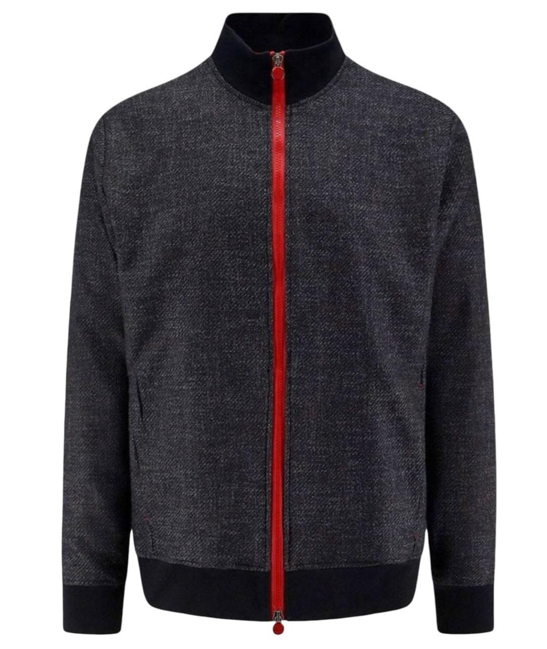 KITON Коричневая хлопко-эластановая куртка, фото 1