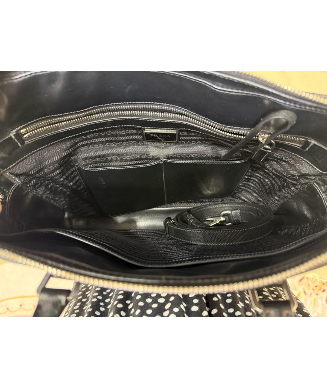 PRADA Черный кожаный портфель, фото 4