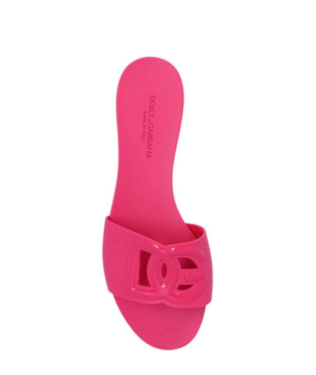 DOLCE&GABBANA Розовые шлепанцы, фото 4