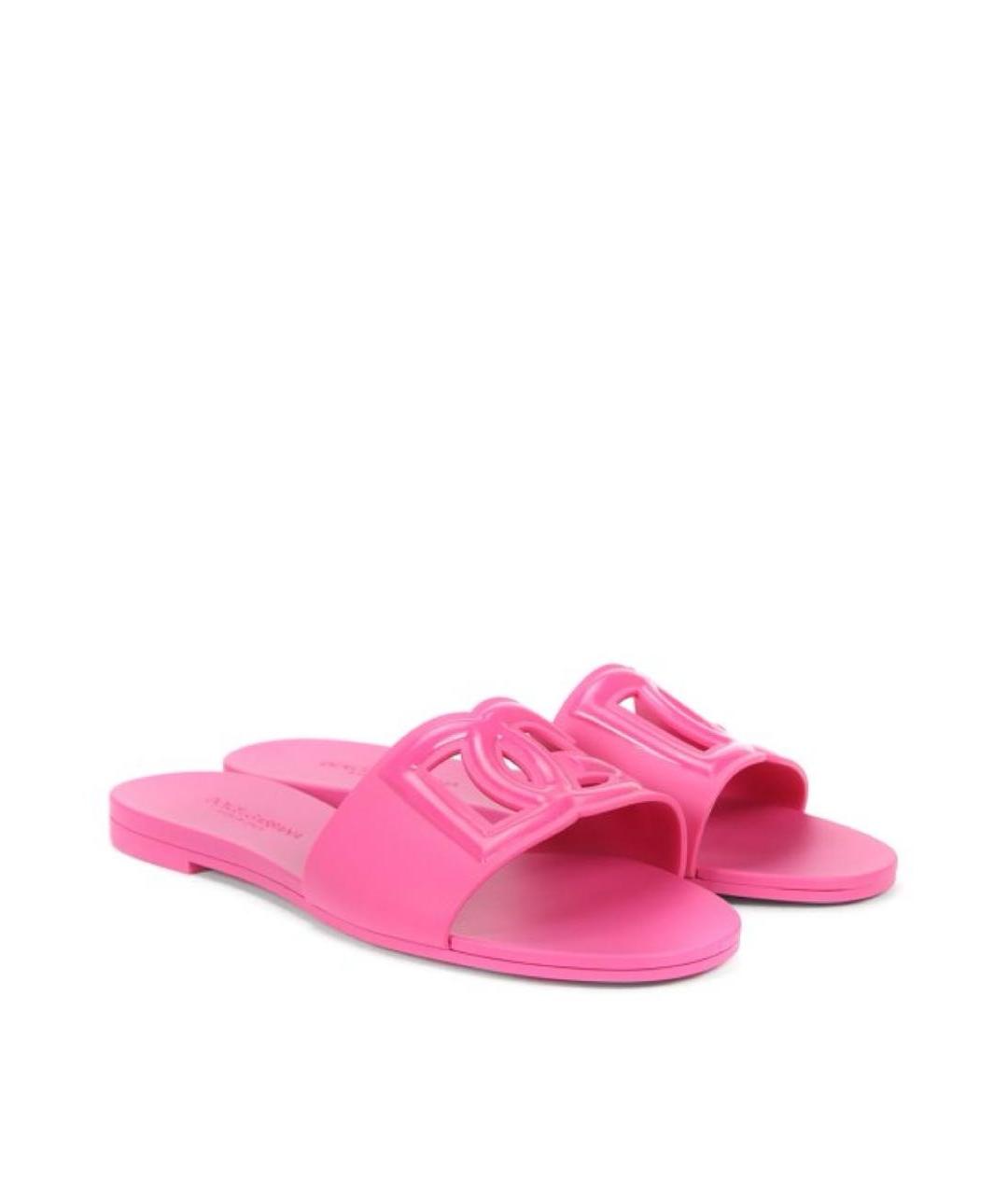 DOLCE&GABBANA Розовые шлепанцы, фото 2