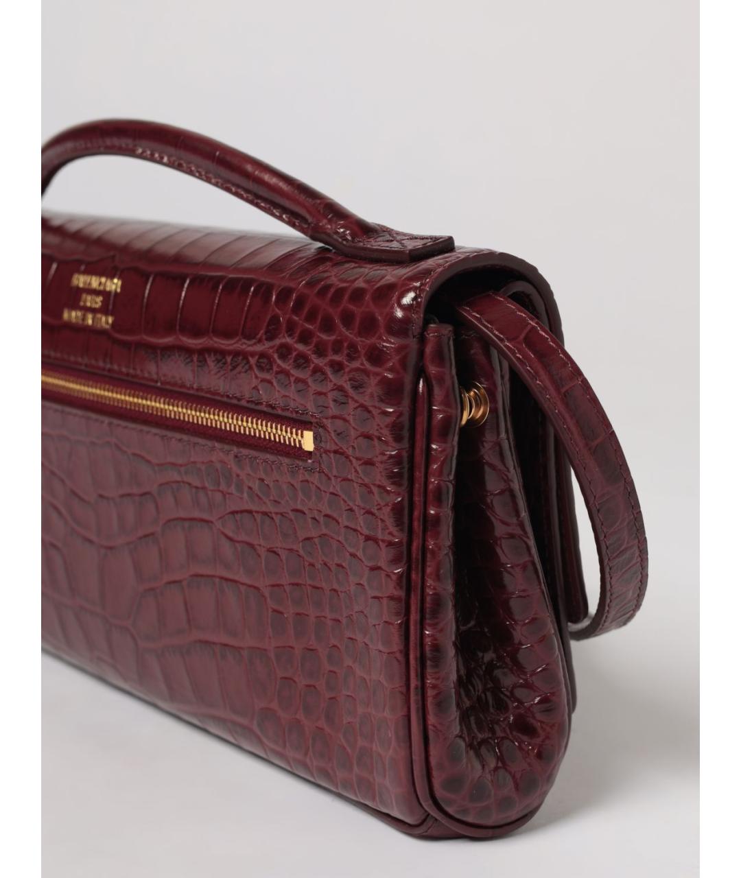 BALENCIAGA Бордовая сумка через плечо из лакированной кожи, фото 3