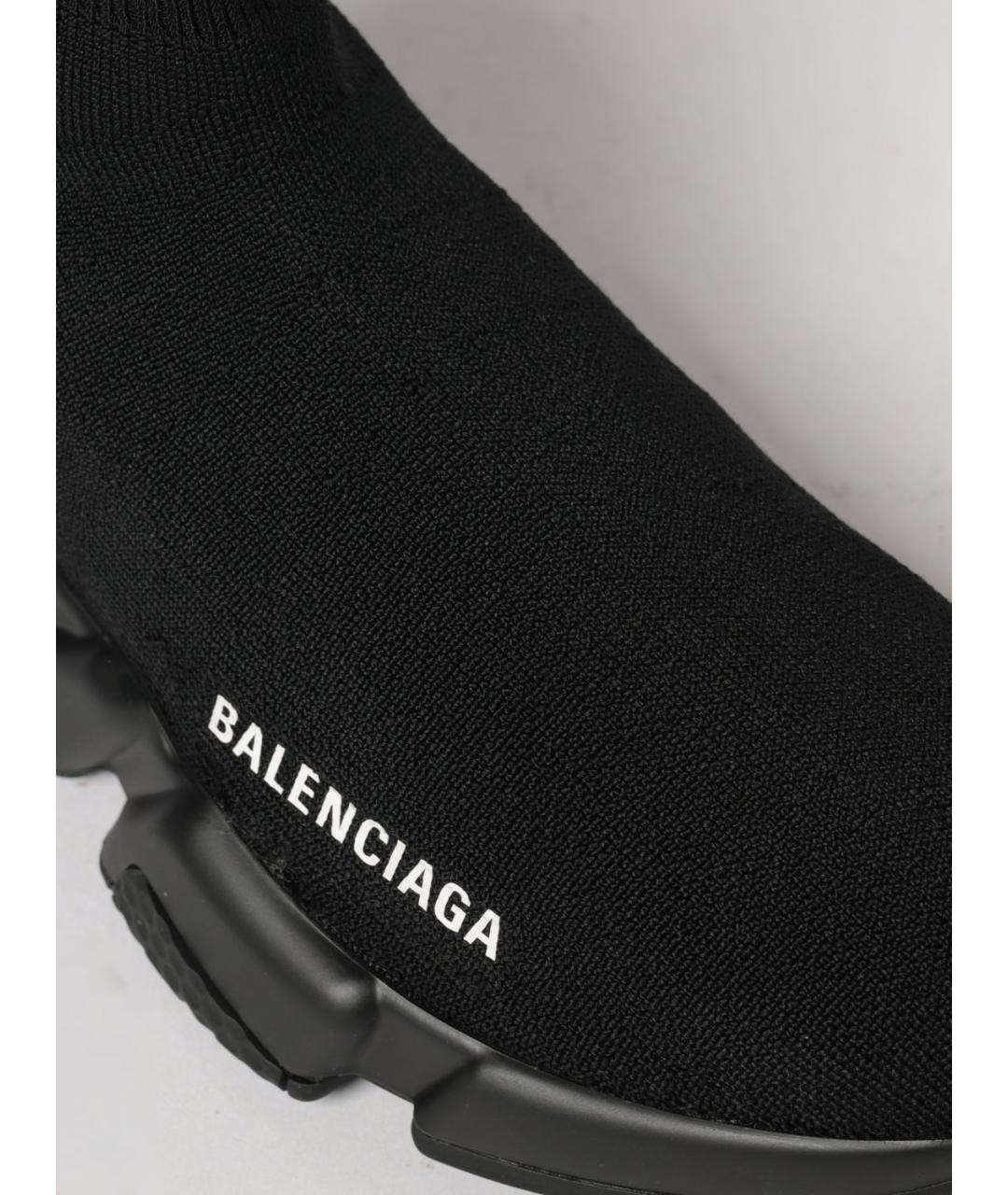 BALENCIAGA Черные текстильные кроссовки, фото 4