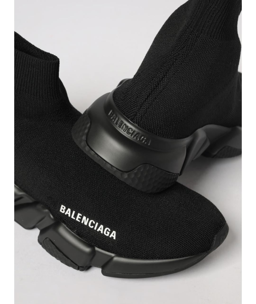 BALENCIAGA Черные текстильные кроссовки, фото 4