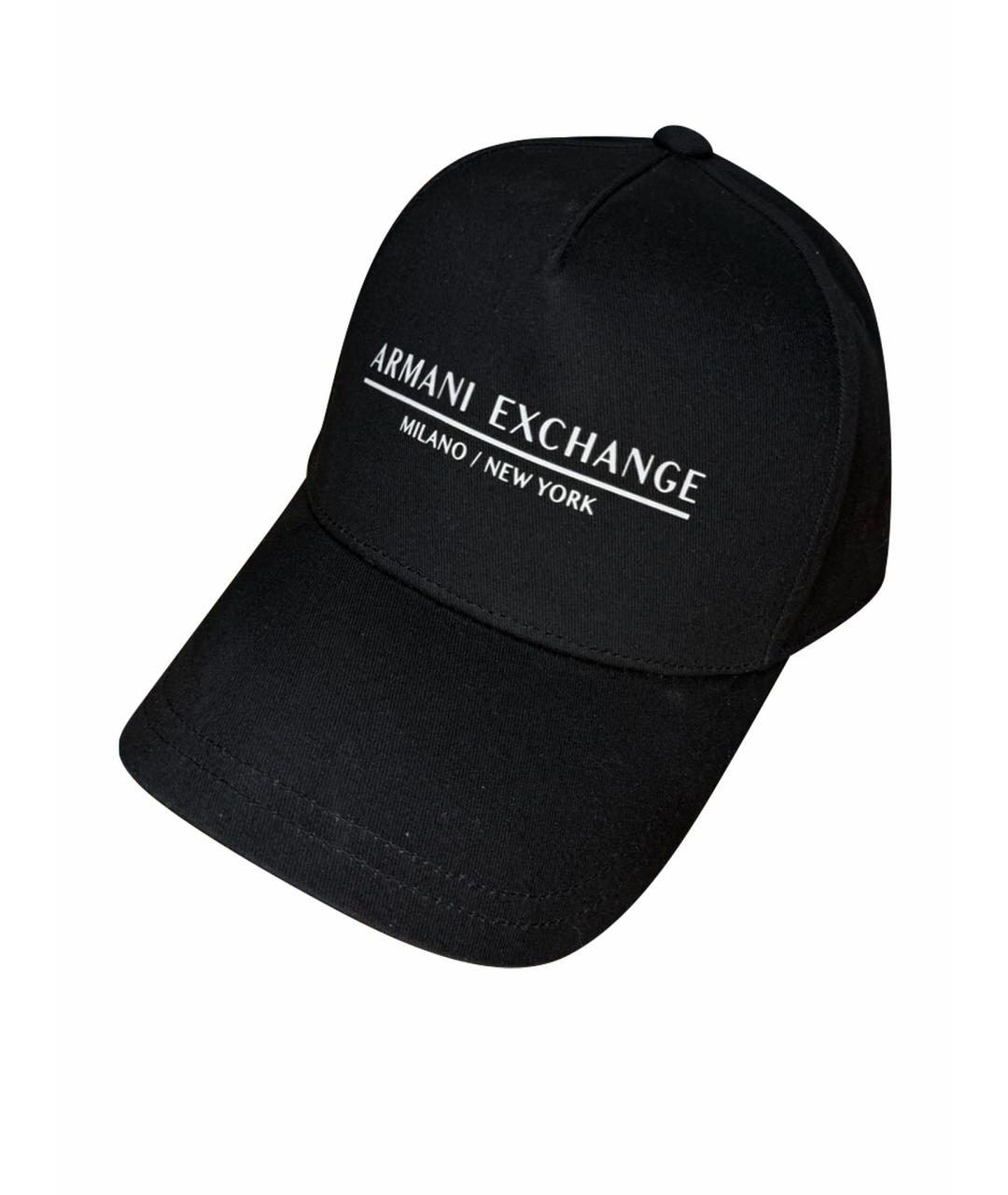 ARMANI EXCHANGE Черная хлопковая кепка/бейсболка, фото 1