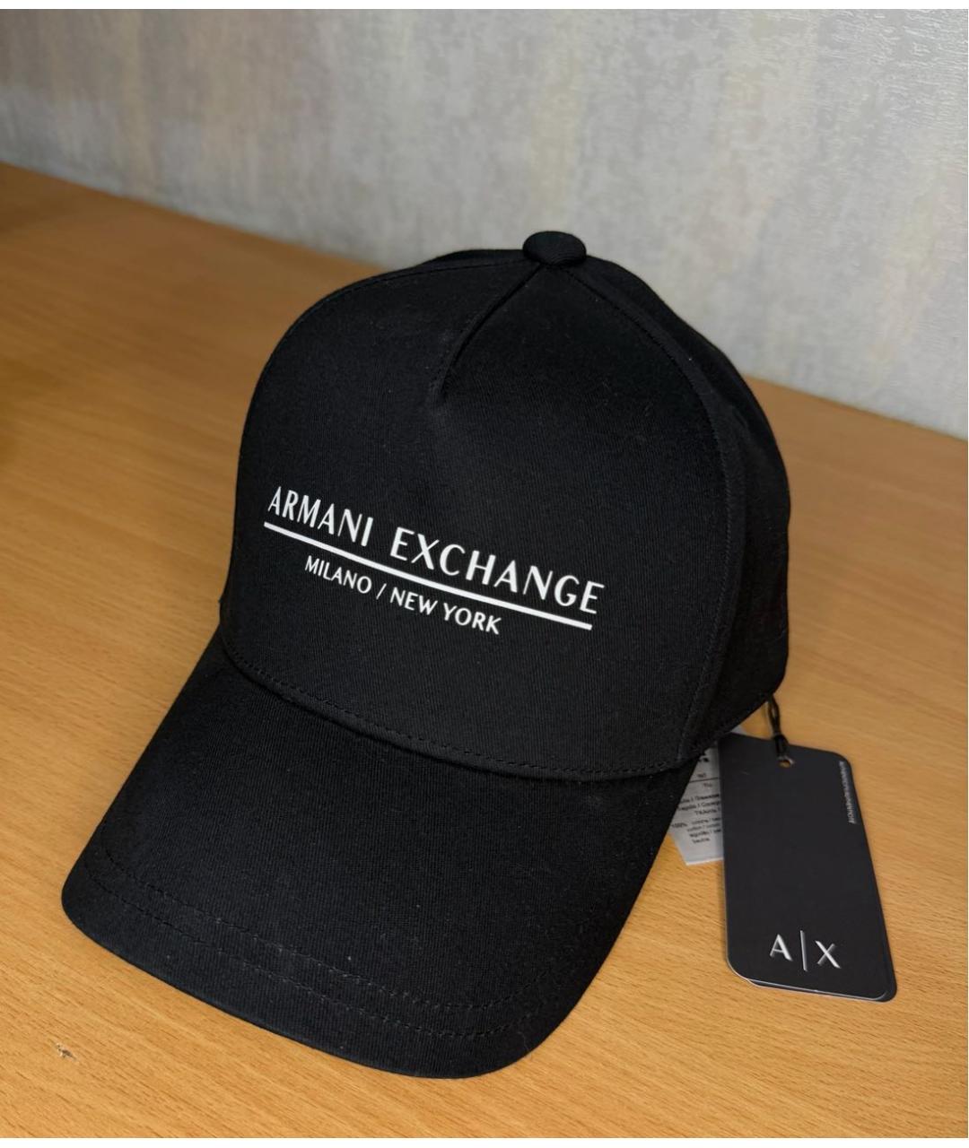 ARMANI EXCHANGE Черная хлопковая кепка/бейсболка, фото 8