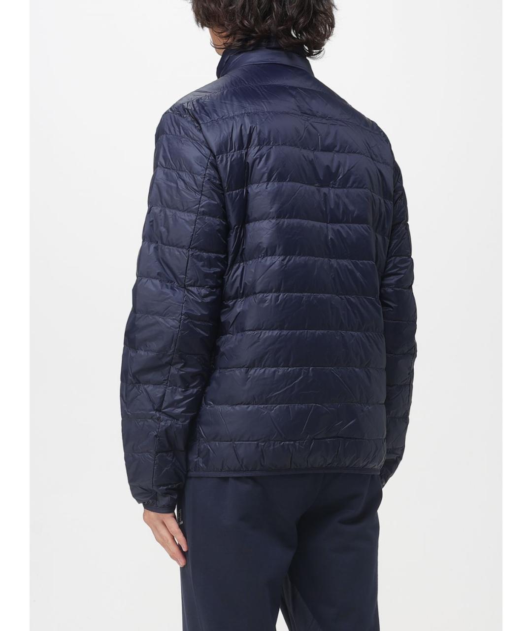 EA7 Синяя полиамидовая куртка, фото 2