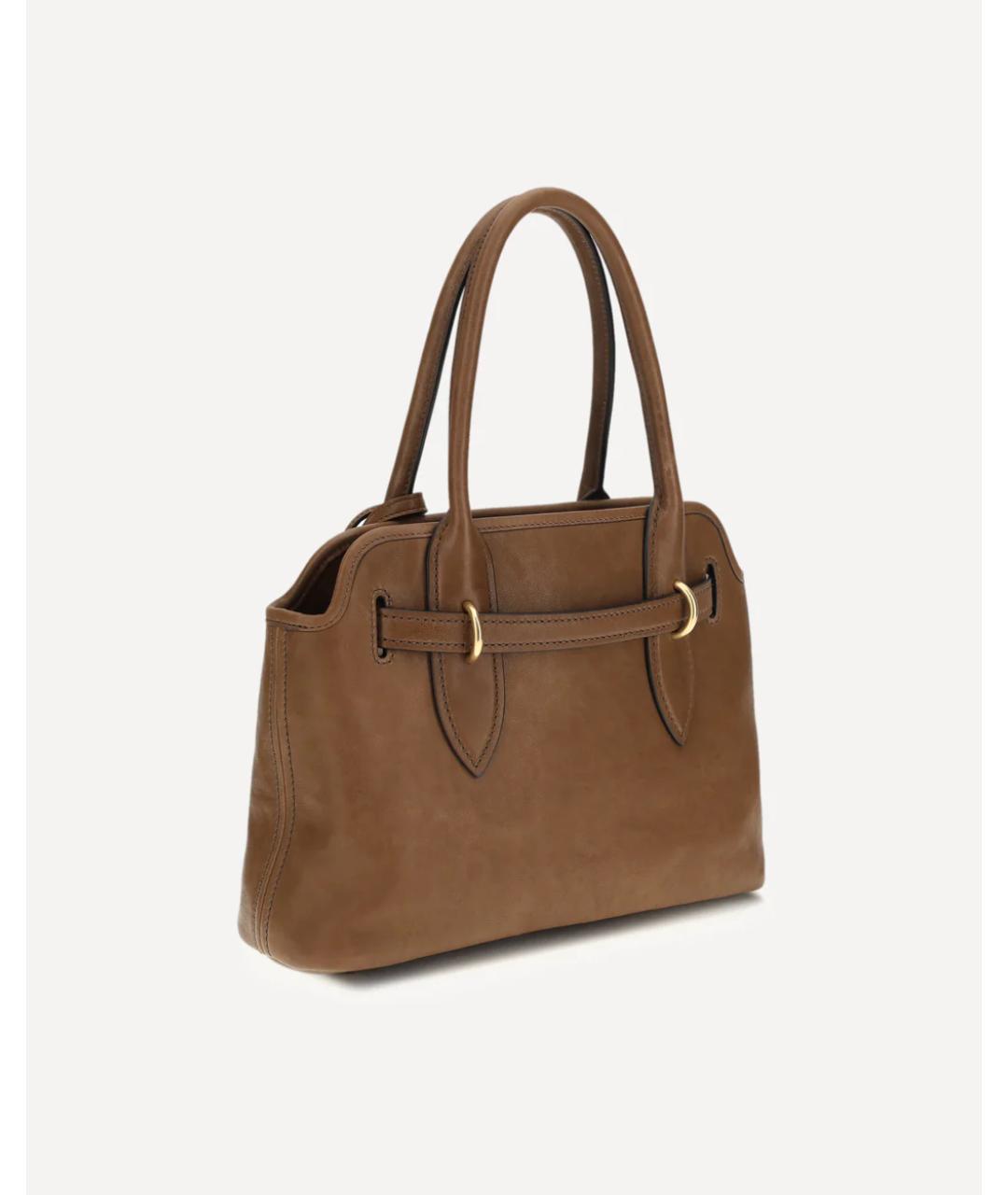 MIU MIU Коричневая замшевая сумка тоут, фото 3