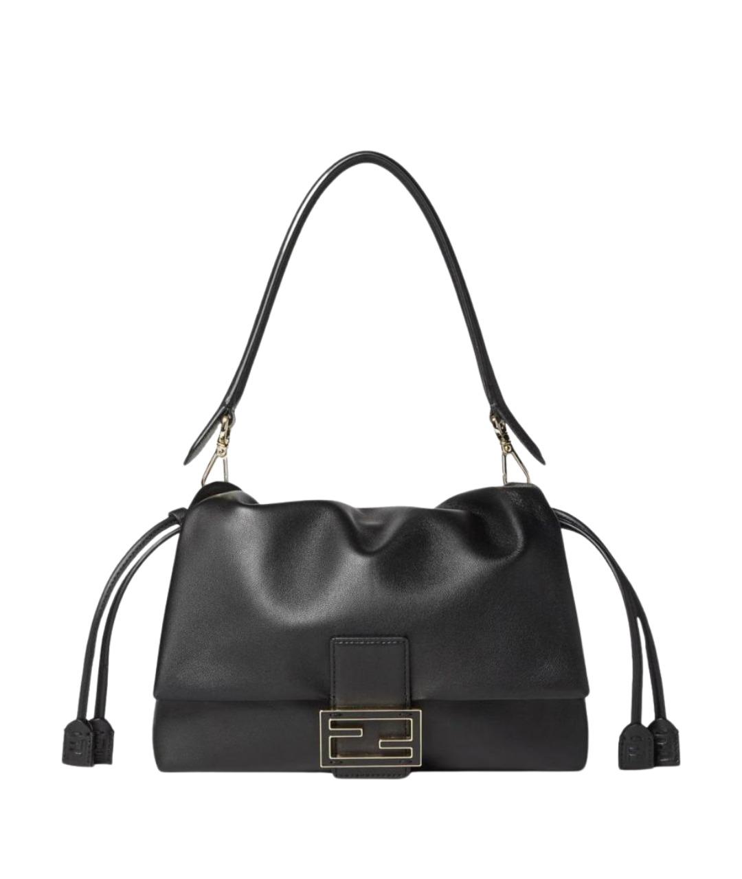 FENDI Черная кожаная сумка через плечо, фото 1