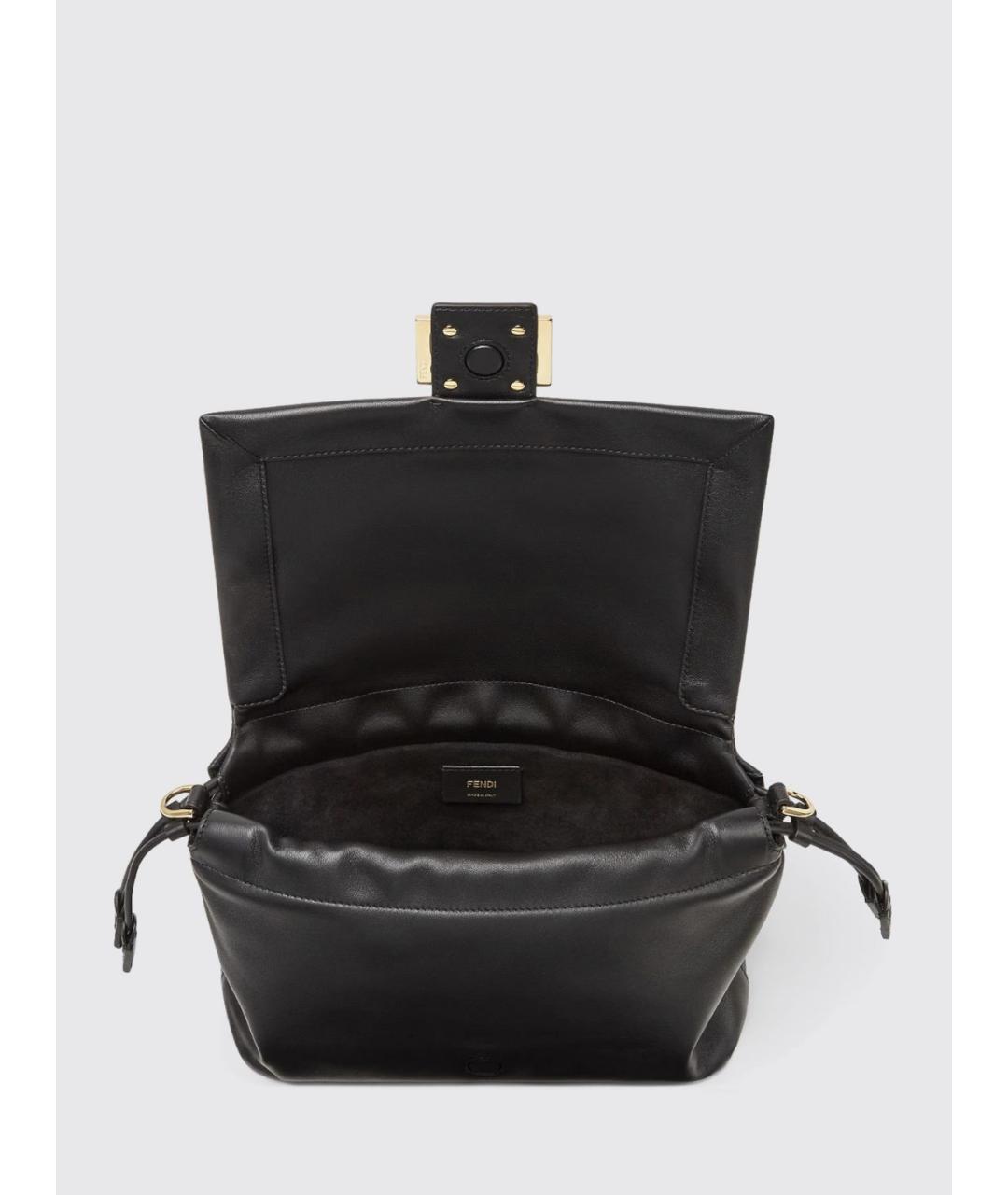 FENDI Черная кожаная сумка через плечо, фото 4