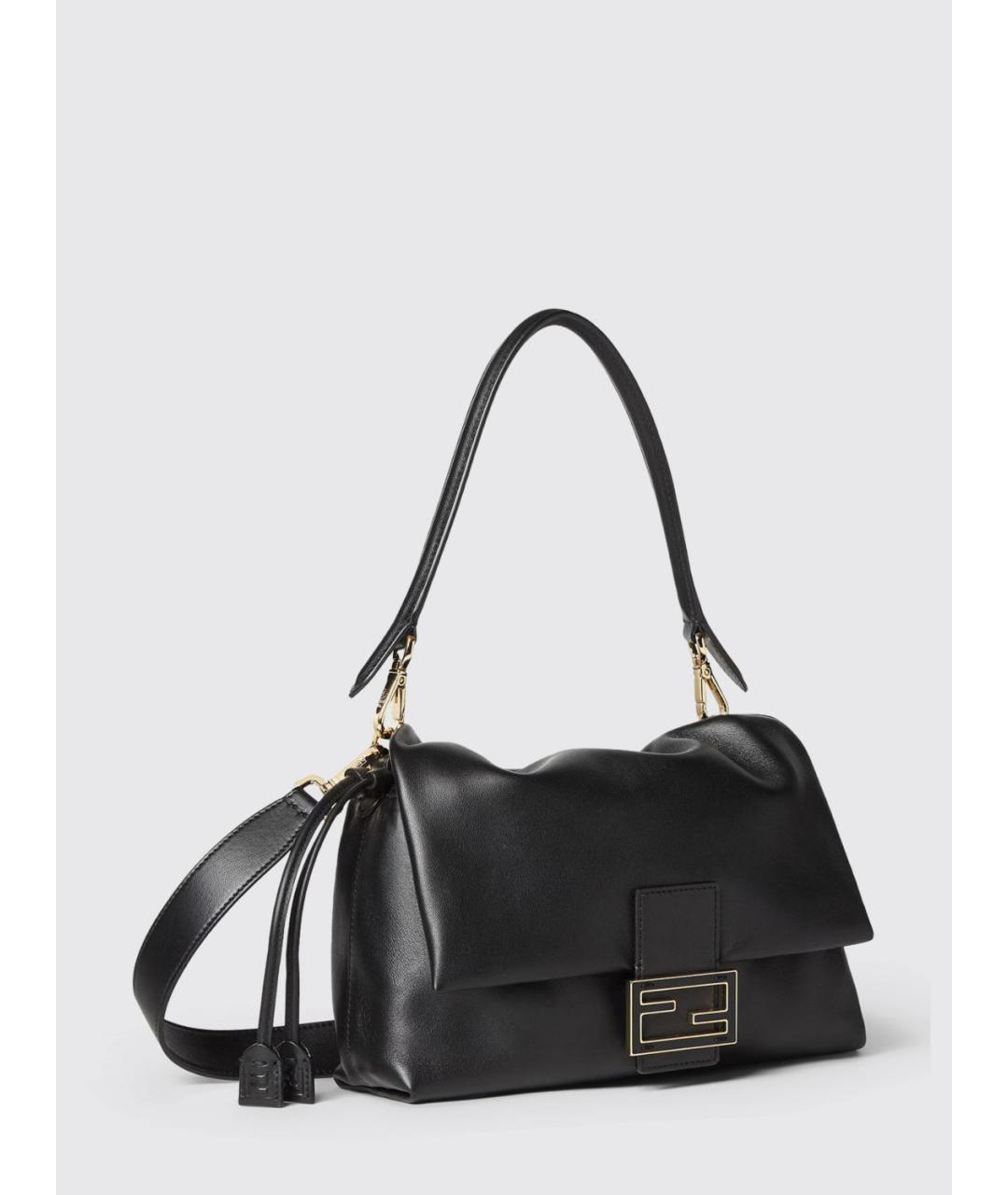 FENDI Черная кожаная сумка через плечо, фото 3