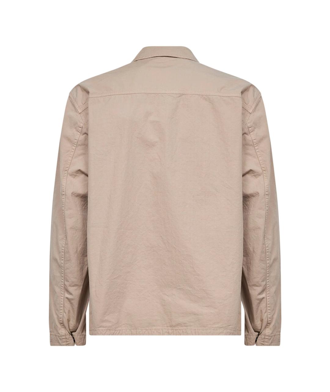 STONE ISLAND Бежевая хлопковая куртка, фото 2